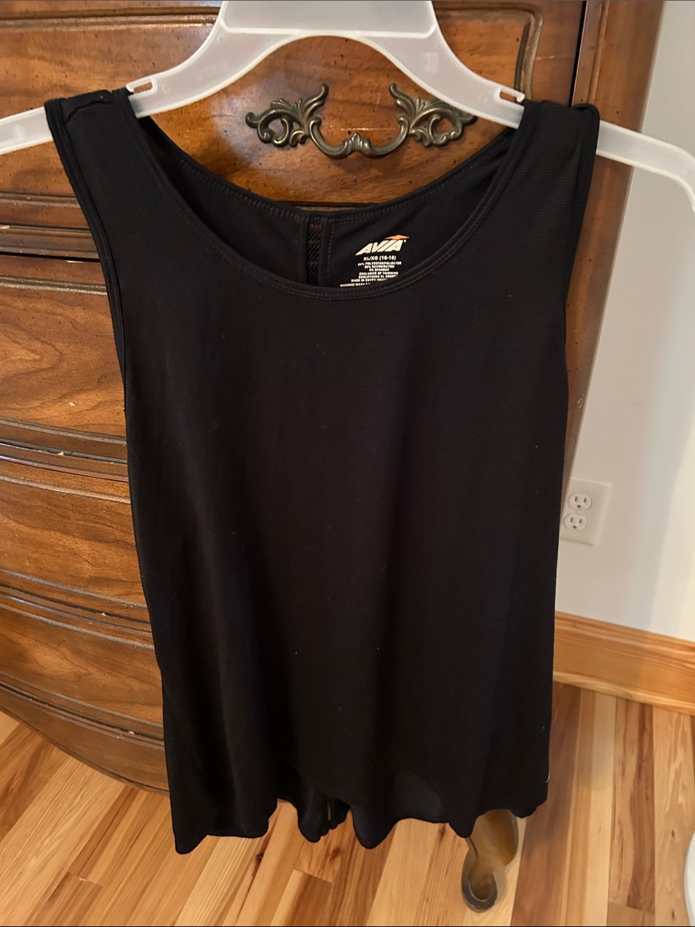 Avia Black Women's Tank Top - Scoop Neck Active Layer